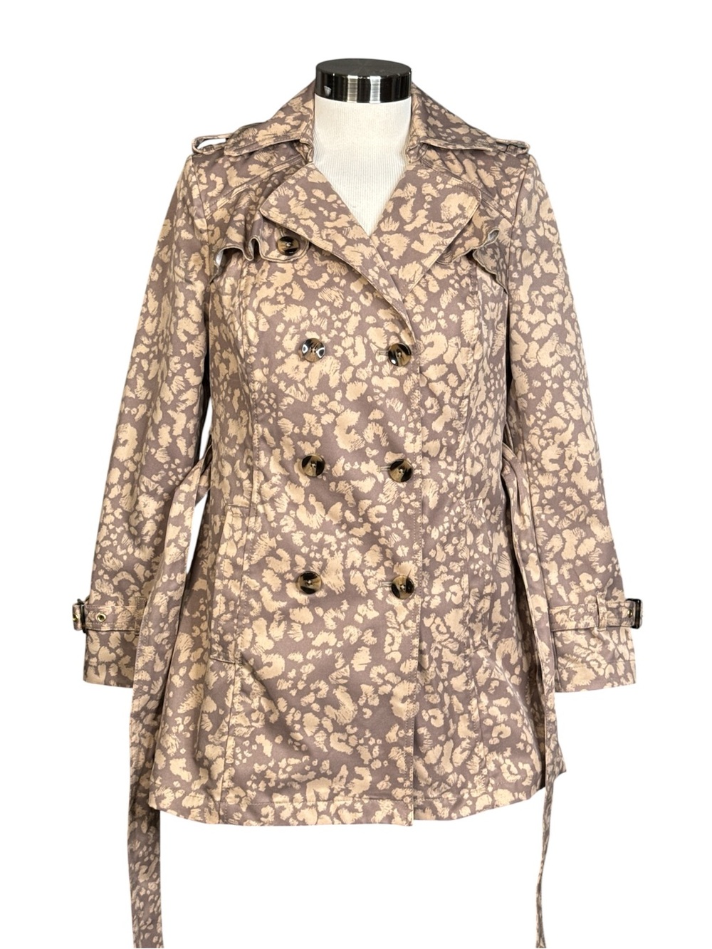 ANTHROPOLOGIE DAUGHTERS OF THE LIBERATION SUBTLE SURVIVAL LEOPARD PRINT COAT - Picture 5 of 15
